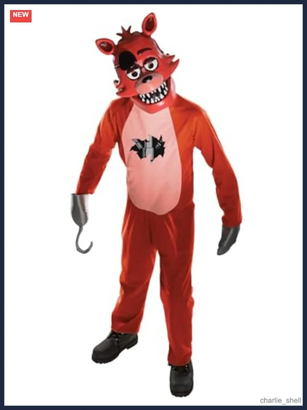 Five Nights at Freddy's Foxy Costume Kids Jumpsuit Mitts Hook Mask